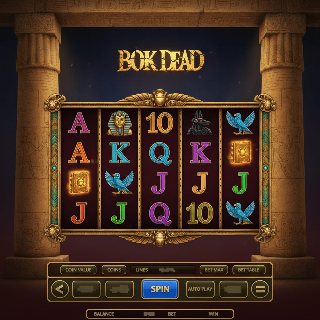 Rich Wilde and the Book of Dead Spielautomat – Ägyptischer Tempel mit goldenem Buch der Toten, 5x3 Walzen mit Rich Wilde, Pharao, Anubis und Horus Symbolen